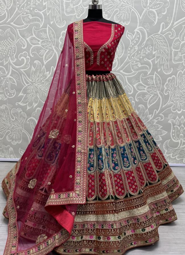 Silk Rani Wedding Wear Embroidery Work Lehenga Choli